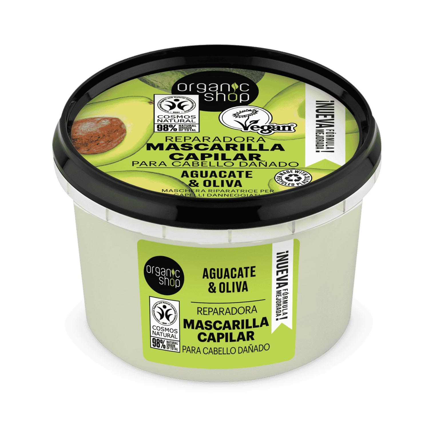 Organic Shop Aguacate Mascarilla Capilar Cabello Dañado 250Ml